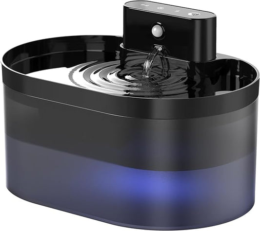 2.2L Smart Pet Water Fountain with Infrared Sensor & Battery Operation