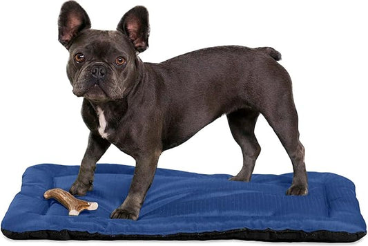 K9 Ballistics Tough Ripstop Dog Crate Pad - Durable, Machine Washable Kennel & Travel Mat for Puppies and Small Dogs, 29 x 18 fits 30” Wire Crate, Blue Quartz