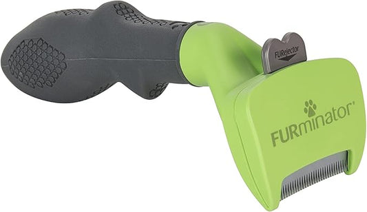 FURminator Small Dog Undercoat deShedding Tool, Long Hair, Reduces Loose Hair from Shedding