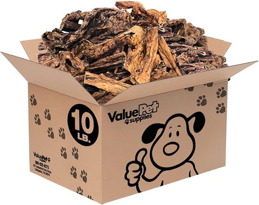 ValueBull Lamb Lung Sticks, Premium 10 Pounds Bulk Pack - All Natural Dog Chews, Grass-Fed, Single Ingredient