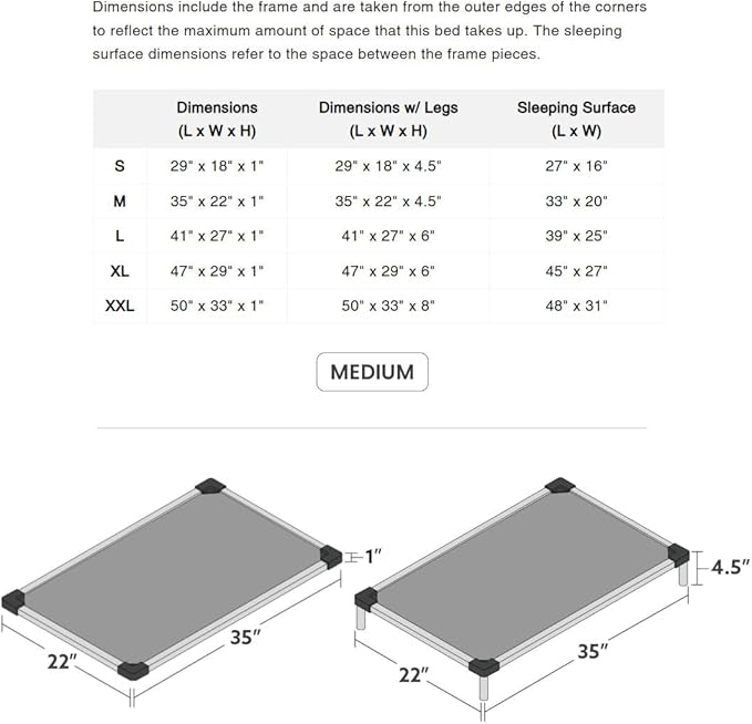 K9 Ballistics Chew Proof Armored Padded Dog Crate Bed, Virtually Indestructible, Legs Included (Sandstone, Medium (35" L x 22" W x 4.5" H))