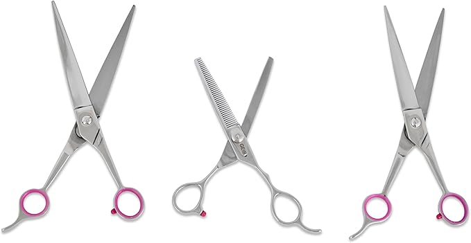 Geib Gator Shear Stainless Steel Pet Grooming Kit, 3-Pack