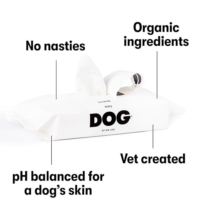 DOG by Dr. Lisa - Dog Wipes - Plant-Based, Natural Bathing Wipes for Dogs - Made from 100% Compostable Bamboo - Vet-Created - Vegan, Non-Toxic - 960 Count