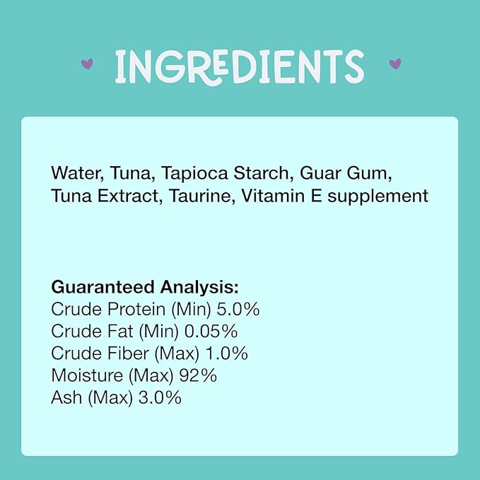 Love, NALA - Natural Lickable Cat Squeeze Up Treat,Topper - Tuna Mousse - Wet Food Cat Puree - Grain Free, Non-GMO, Minerals, Vitamins - 4 Pack 2 oz.