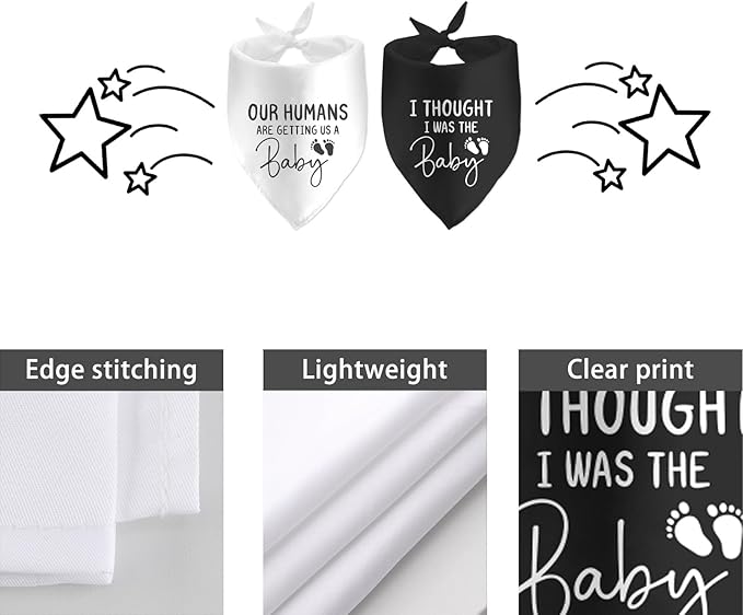 2 Pack Our Humans are Getting Us a Baby Dog Bandanas Pregnancy Announcement Bandana for Dogs Pet Accessories Lovers Reveal Ideas