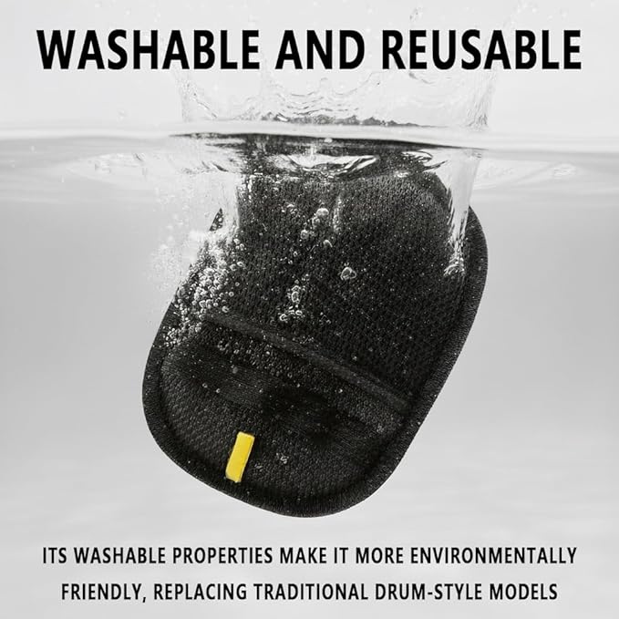 Pet Hair Removal Glove for Dogs & Cats,Five-Finger Electrostatic Glove for Clothes,Couch,Carpets,Car Seat,Individually Wrapped 2 Pack Black,L