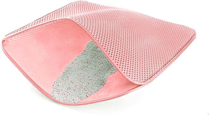 WePet Cat Litter Mat, Kitty Litter Trapping Mat, Honeycomb Double Layer Mats, No Phthalate, Urine Waterproof, Easy Clean, Scatter Control, Catcher Litter Tray Box Rug Carpet