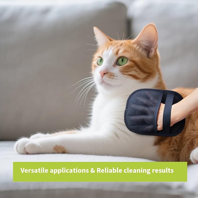 Pet Hair Removal Glove – 2025 Upgraded Electrostatic Pet Hair Remover Glove for Cats & Dogs, Reusable Grooming Glove for Furniture, Carpet, Couch, Car Seat (1PC)