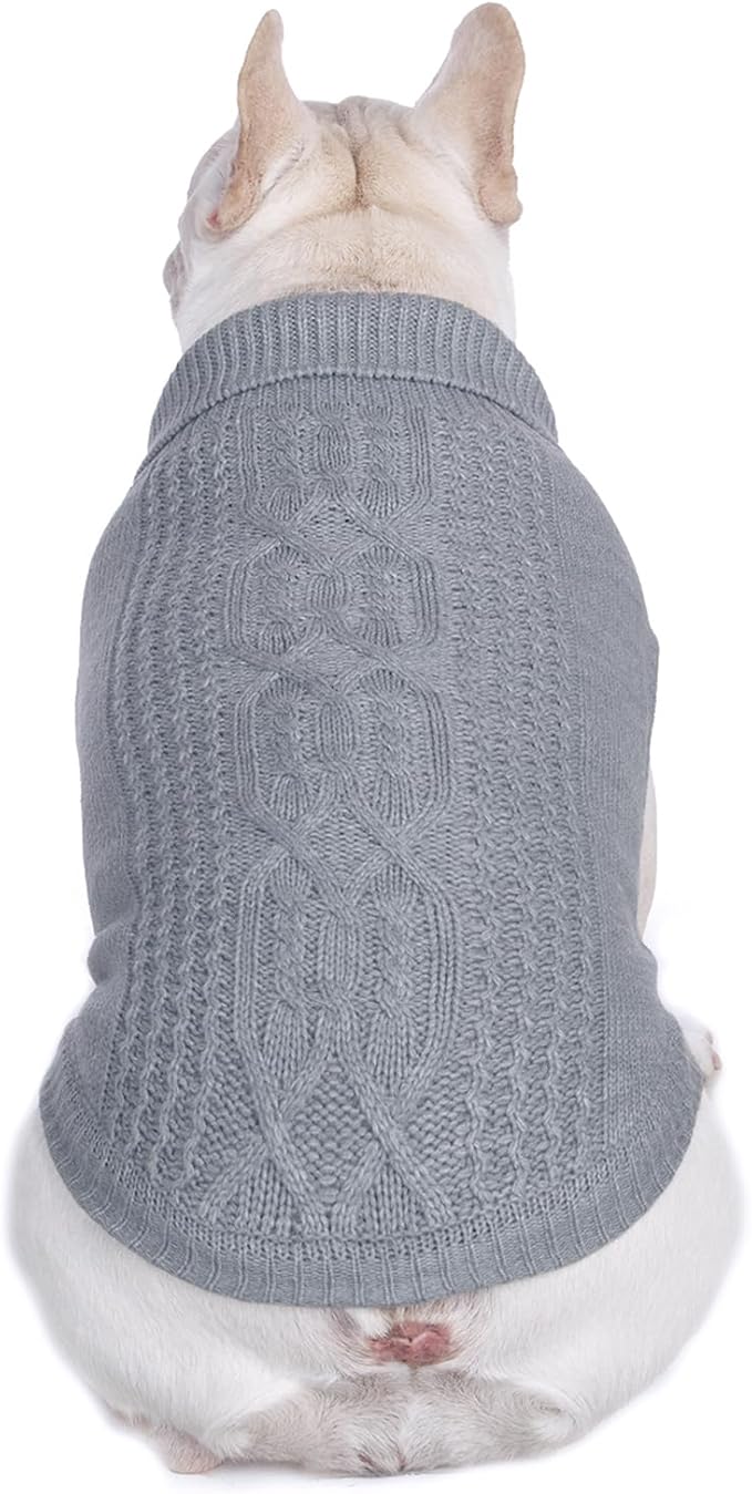 Stretchy Cat Sweater - 17 Colors & 6 Sizes | Snug Winter-Ready Knit for Boy/Girl Cats & Kittens(Grey, X-Large)