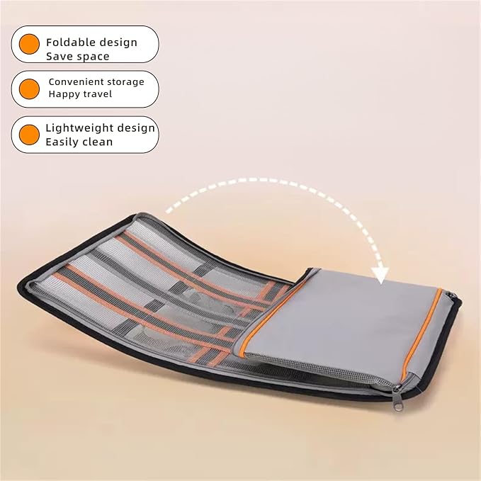 Airline Approved Soft Sided Cat Carrier and Small Dog Crate up to 10lbs - Lightweight Cats Bag Carrier for Pets with Litter Pocket for Kittens and Puppies (Gray and Orange, Small)