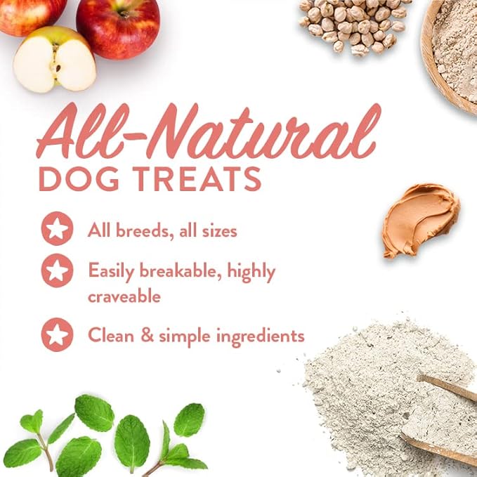 Portland Pet Food Company Apple & Mint Dog Treats Healthy Biscuits for Small Medium & Large Dogs - Grain-Free, Human-Grade, All Natural Dog Cookies, Snacks & Training Treats - Made in The USA - 5 oz