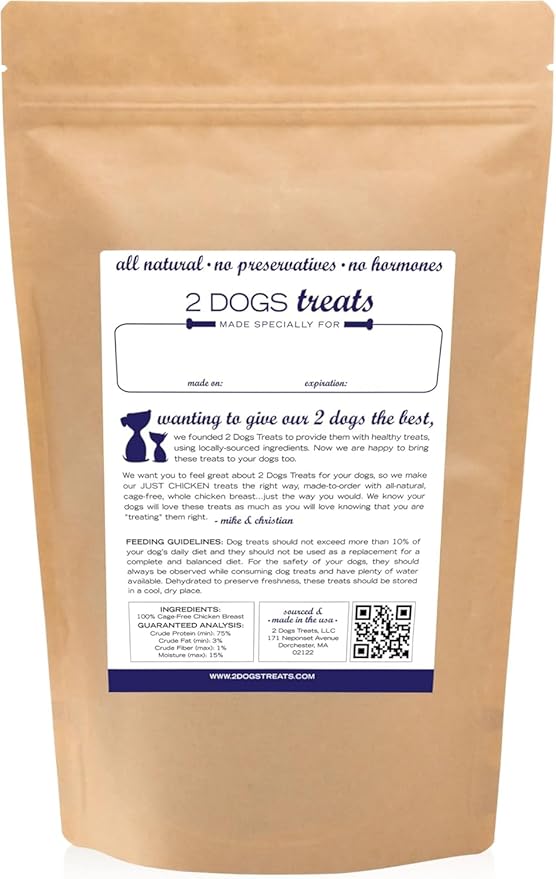 Just Chicken Jerky | 100% USA-Sourced, Single-Ingredient, Great for Sensitive Stomachs, Human-Grade USDA Chicken, Grain-Free, Allergy-Friendly, High Value for Training | 2 Pack