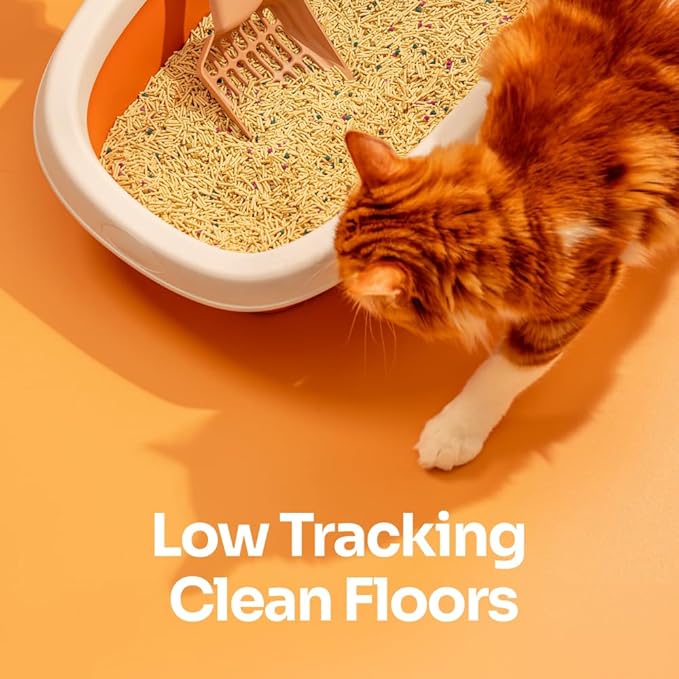 5 in 1 Mixed Cat Litter – Clumping, Flushable, Ultra Absorbent & Fast Drying | 100% Natural, Dust-Free, Low Tracking | with Activated Carbon for Superior Odor Control (5.5 lbs × 1 Bags)