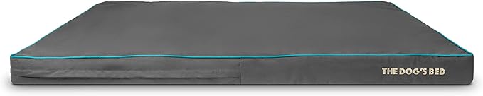 The Dog’s Bed Orthopedic Memory Foam Dog Bed, XXXL Grey/Blue 64x44x4, Pain Relief for Arthritis, Hip & Elbow Dysplasia, Post Surgery, Lameness, Supportive, Calming, Waterproof Washable Cover