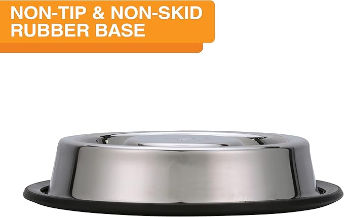 Neater Pet Brands Stainless Steel Slow Feed Bowl - Non-Tip & Non-Skid - Stops Dog Food Gulping, Bloat, Indigestion, and Rapid Eating (5 Cup)