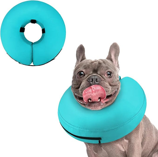 Supet Inflatable Dog Cone Collar Alternative After Surgery, Doggie Neck Donut Collar Recovery ECollar for Post Surgery, Soft Dog Cone for Small Medium Puppies Cats