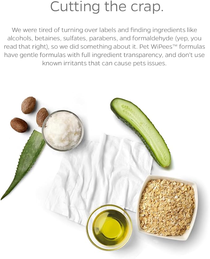 Dog All Purpose + Allergy Pet WiPees™ – 100 Allergy Wipes for Dogs, All Natural Dog Wipes for Paws, Folds & Hot Spots, Daily Pet Wipes for Allergy Relief & Skin Health (Calming, 100ct)