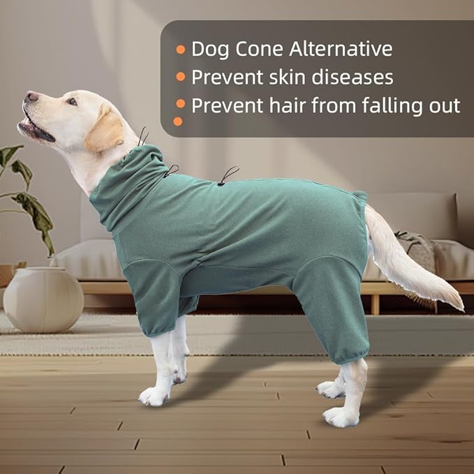 Dog Pajamas for Large Dogs,Extra Large Stretch, Suitable for Adult, Medium-Sized Dogs, Large Pet Jumpsuit Four-Legged Dog Clothes, Pet Clothing. (Green Color, 6XL)