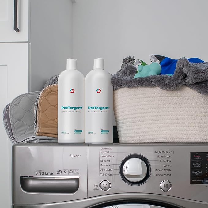 Pet Parents® PetTergent®, Enzymatic Pet Laundry Detergent, 32 oz 32 Loads Pet Stain Remover & Pet Odor Eliminator, Laundry Detergent for Pets (Unscented, 32 oz)