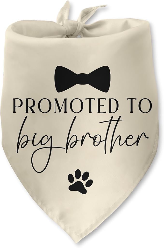 Promoted to Big Brother Baby Announcement Dog Bandana Gender Reveal Gift Pregnancy Announcement Photo Prop for Dog Lover Pet Scarf Accessories for Small Medium Large Dog