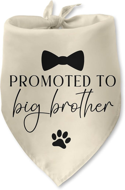 Promoted to Big Brother Baby Announcement Dog Bandana Gender Reveal Gift Pregnancy Announcement Photo Prop for Dog Lover Pet Scarf Accessories for Small Medium Large Dog