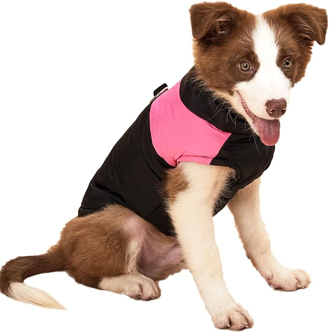 Small Dog Coats Warm Winter Jackets for Small Medium Dogs Puppy Cold Weather Coat Pet Clothes, Pink, Small