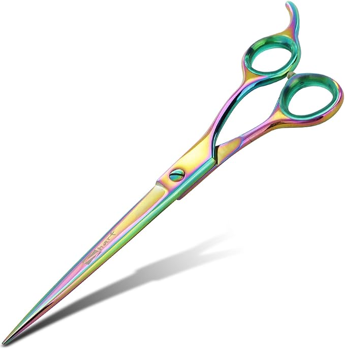 Sharf Rainbow 8.5 Inch Dog Trimming Scissors for Grooming - Effortless Grooming Performance - Durable Blades for Flawless Results - Professional and Beautiful Dog Cutting Scissors for Grooming