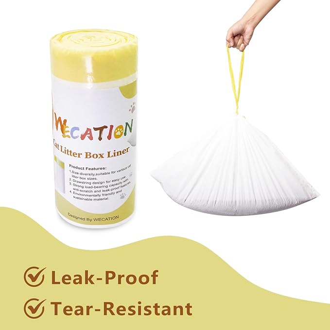 120 Count Cat Litter Box Liners, Only Compatible with Neakasa and PetPivot Self-cleaning Cat Litter Box