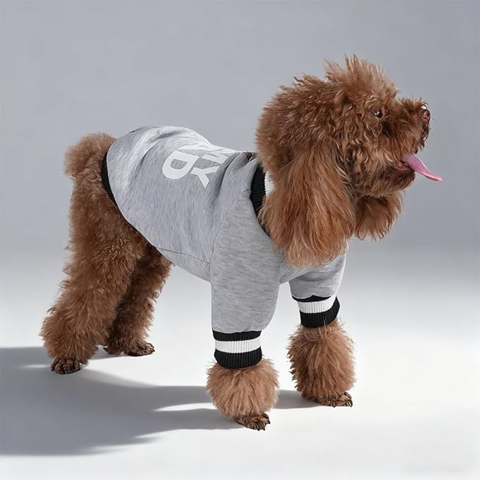 GreenJoy Cute Dog Sweater - Stretchy Dog Pullover Sweatshirt,Soft and Warm Winter Clothes for Boy & Girl Dogs,Suitable for Puppies & Adult Dogs (Light Grey (I Love My Dad), X-Small)