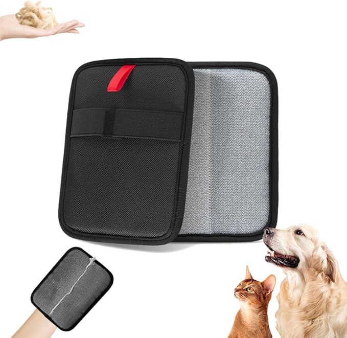 1 Pcs Pet Hair Removal Glove for Cats& Dogs - Upgraded Electrostatic Pet Hair Remover Gloves Reusable & Washable Magic Brush Pet Hair Removal Tool for Couch, Furniture, Carpet, Car Seat Clothing