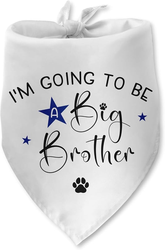 I'm Going to Be a Big Brother Dog Bandana Big Brother Dog Bandana Gender Reveal Gift Pregnancy Announcement Photo Prop Pet Scarf Accessories for Small Medium Large Dog