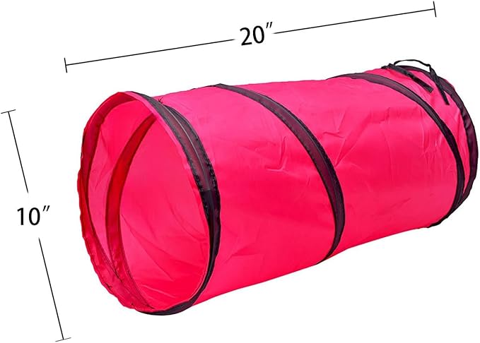 Cat Tunnel for Indoor Cats, Pet Cat Kitten Rabbit Play Toys Tube Tunnel Interactive Crinkle Pop Up 20"