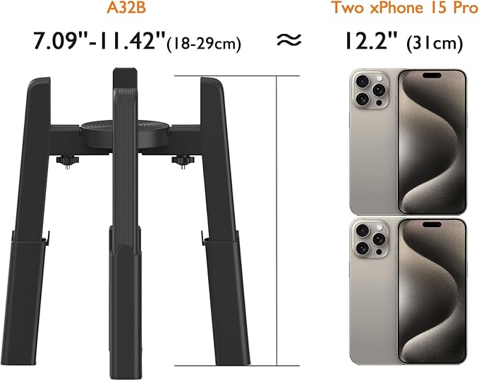 CZPET Dog Bowl Stand with Adjustable Height and Width [2 Pack, Stand Only], Elevated Pet Water & Food Feeder for Medium and Large Pets, Stable and Anti-Slip Raised Bowl