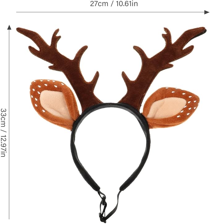 Christmas Halloween Pet Headband for Dog Cat Pet Elastic Band Adjustable,Costume Accessory for Cats and Kittens Comfortable Non-deformable for Holiday Season and Photography - Size L