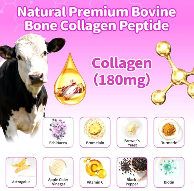 Liquid Collagen for Dogs Skin Comfort & Calming, Dog Itch Relief & Anti-Scratching & Coat Supplement with Biotin for Skin Barrier & Sensitive Immune Health Support - Beef Flavor, 2 FL.Oz