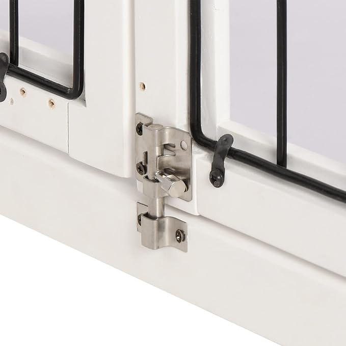 PawHut Dog Crate Furniture, 32" Small Dog Cage End Table with 2 Doors, Lockable Door, Puppy Kennel Indoor, White