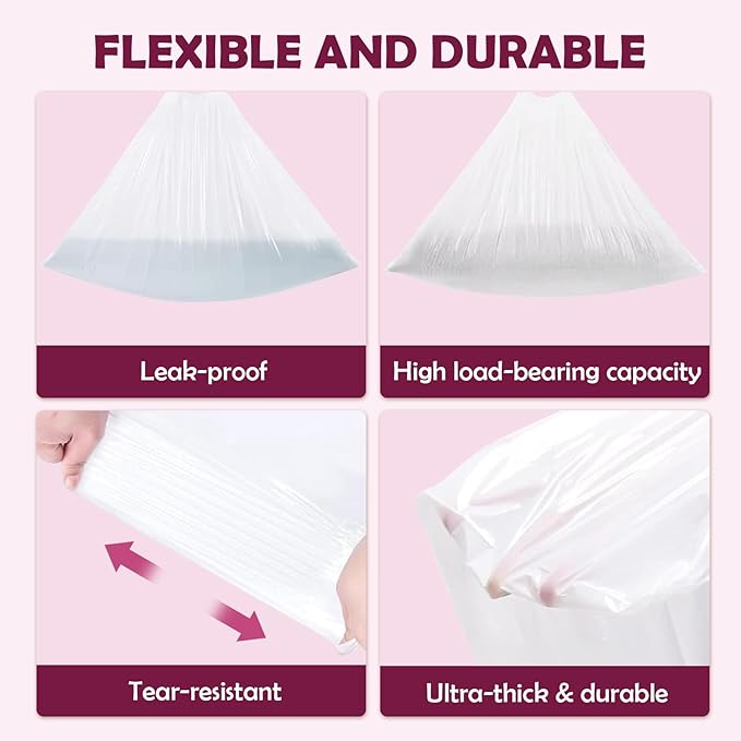 Upgrade Cat Litter Box Liners Design Compatible with SNOW+ Litter Box,30 Pcs Self-Sealing Waste Drawer Bags for Automatic Cat Litter Box (30 Pcs)