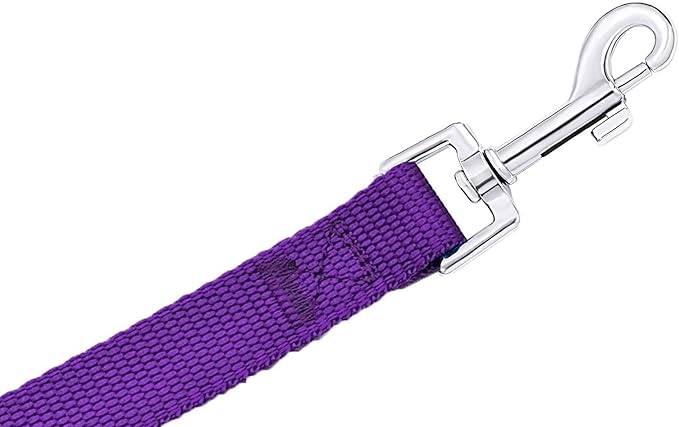 PETGOGO 15ft 20ft 30ft 40ft 50ft Long Dog/Puppy Lead Obedience Recall Training Dog Leashes for Small Medium Dogs Camping, Training, Play, or Backyard (40 FT, Purple)