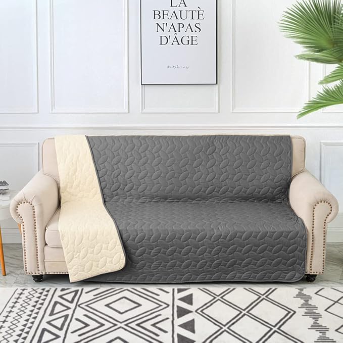 Ameritex Waterproof Pet Bed Cover Anti-Slip Dog Bed Blanket for Sofa and Furniture Waterproof New Pattern Design (Darkgrey, 30x90 Inch (Pack of 1))