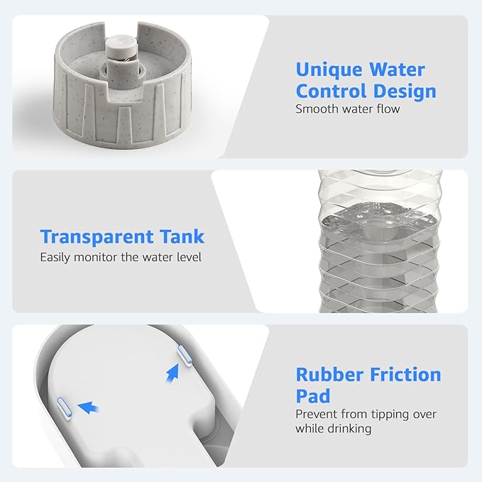 Gravity 11L Dog and Cat Water Bowl Dispenser, Automatic Stainless Steel Dog Water Bowl, 100% BPA-Free