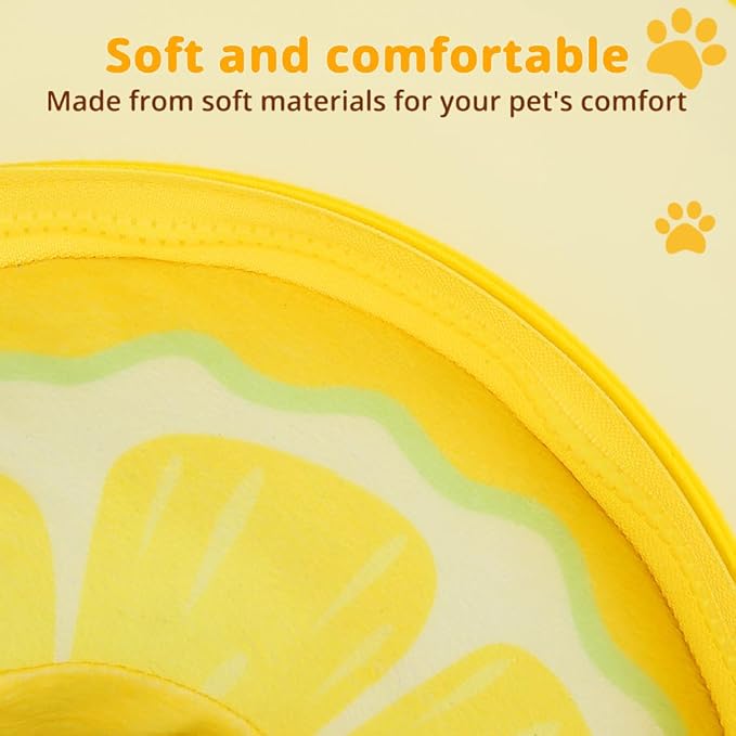 Soft Dog Cone Collar, Inflatable Donut Cones Alternative After Surgery for Large/Medium/Small Dogs to Stop Licking, Elizabethan Neck Ecollars of Shame with Anti-Lick Shield, XL Comfy Pillow Recovery