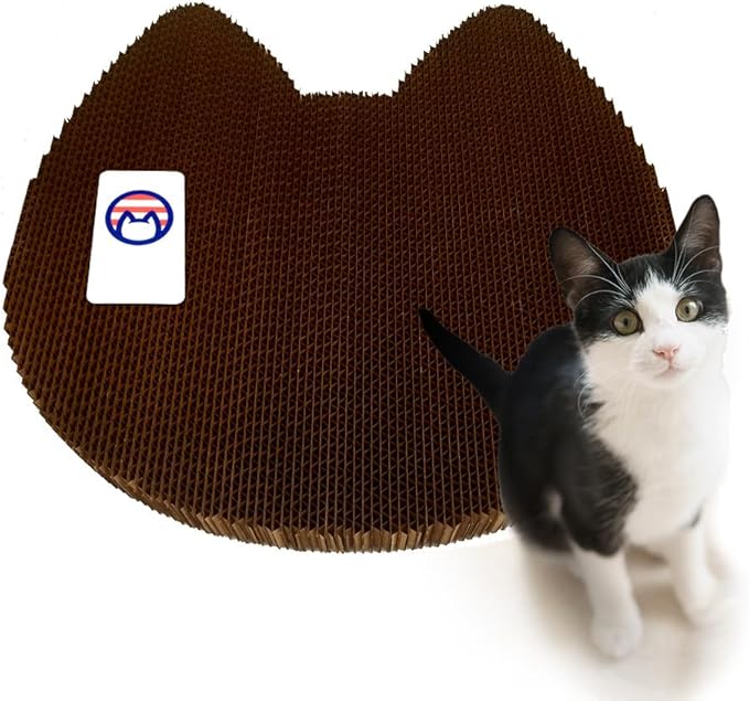 Cat Scratcher by Americat – Made in USA Cardboard Scratching Pad & Lounger – X Large, 2-Sided, Heavy, No-Shedding, Long-Lasting (Cat)