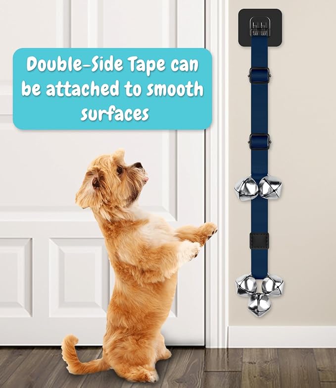 COOYOO Dog Doorbells, Adjustable Potty Training Dog Bells, Upgraded for Training Your Puppy The Easy Way, Premium Quality Housetraining Hanging Bell-5 Extra Large Loud 1.5 DoorBells
