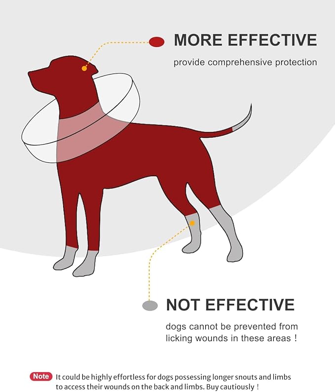 MIDOG Inflatable Dog Cone Alternative for After Surgery - Soft Protective Donut Collar Prevents Licking & Allows Eating, Comfortable Recovery E-Collar Alternative for Small Medium Large Dogs (Blue,M+)