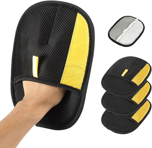 Pet Hair Removal Glove for Cats & Dogs, Upgraded Thickened Double Sided Grooming Glove, Powerful Cat Grooming Gloves, Reusable Hair Remover Glove for Couch, Furniture, Carpet, Curtain (3pcs)