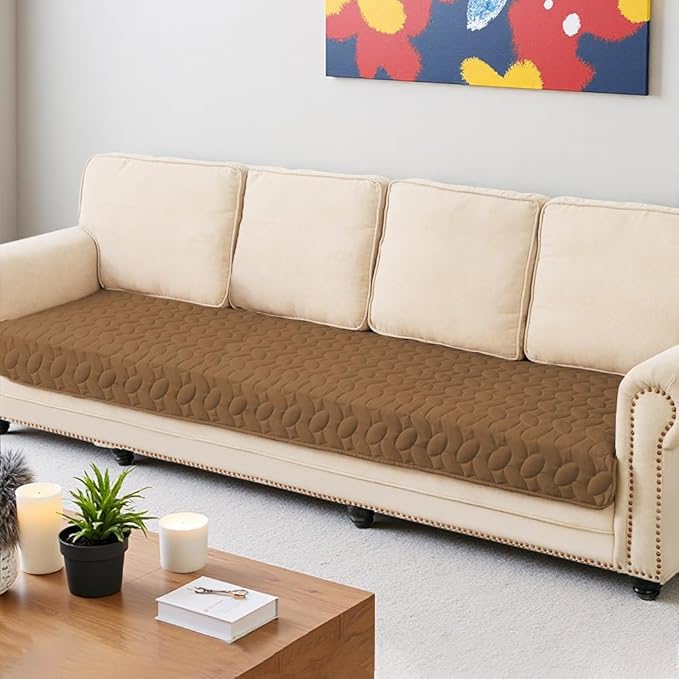 Ameritex Waterproof Pet Bed Cover Anti-Slip Dog Bed Blanket for Sofa and Furniture Waterproof New Pattern Design (Camel, 30x90 Inch (Pack of 1))