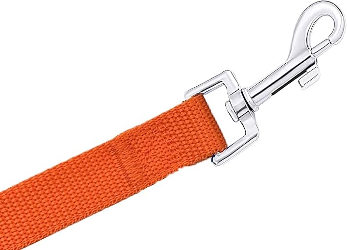 PETGOGO 15ft 20ft 30ft 40ft 50ft Long Dog/Puppy Lead Obedience Recall Training Dog Leashes for Small Medium Dogs Camping, Training, Play, or Backyard (30 FT, Orange)