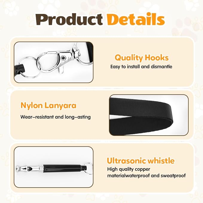 Professional Dog Training Whistles to Call Your Dogs, Whistles to Make Dogs Come to You, Adjustable Ultrasonic Silent That Only Dogs Can Hear, Pet Training Whistle with Lanyard for Recall (Rose Pink)