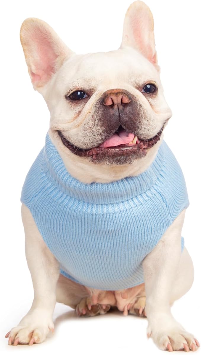 Stretchy Cat Sweater - 17 Colors & 6 Sizes | Snug Winter-Ready Knit for Boy/Girl Cats & Kittens(Blue, X-Large)