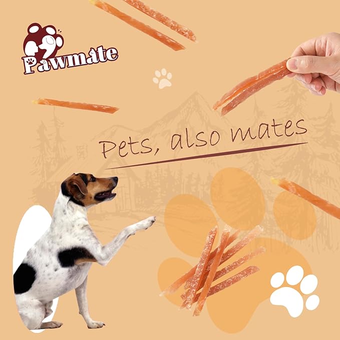 Chicken Jerky Strips Dog Treats, Human Grade Dehydrated Chicken Snacks w/Taurine, Soft & Easily Digestible Training Treats for Small Medium Large Dogs, Rawhide-Free, Grain-Free, 10.6oz